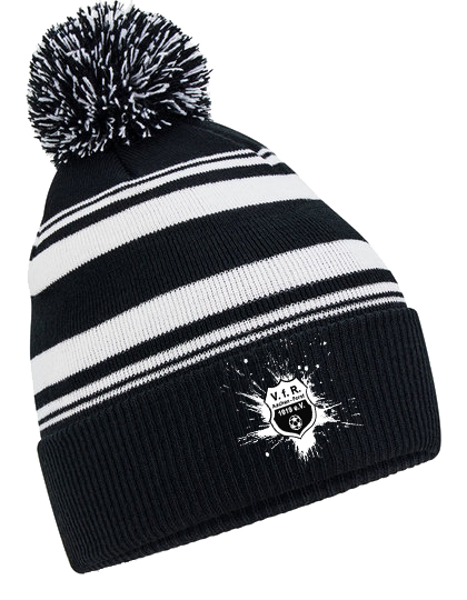 Striped Fan Beanie 